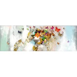 Aludibondbild BUTTERFLIES (BHT 150x50x1,10 cm) - BHT 150x50x1,10 cm