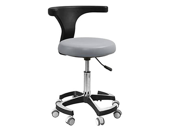 SFKLYU Assistent Zahnarzt Arztstuhl Dental Hocker Mit Rückenlehne Höhenverstellbar Für Office Medical Dentist Shop Lab Beauty Salon,A5