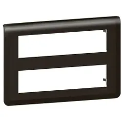 Legrand 079077L Mosaic Rahmen 2x8-modulig, horizontal Farbe: Schwarz
