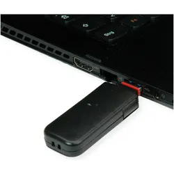 Roline USB Typ A Port Blocker, 4x Schloss und 1x Schlüssel, Notebook Security, Schwarz