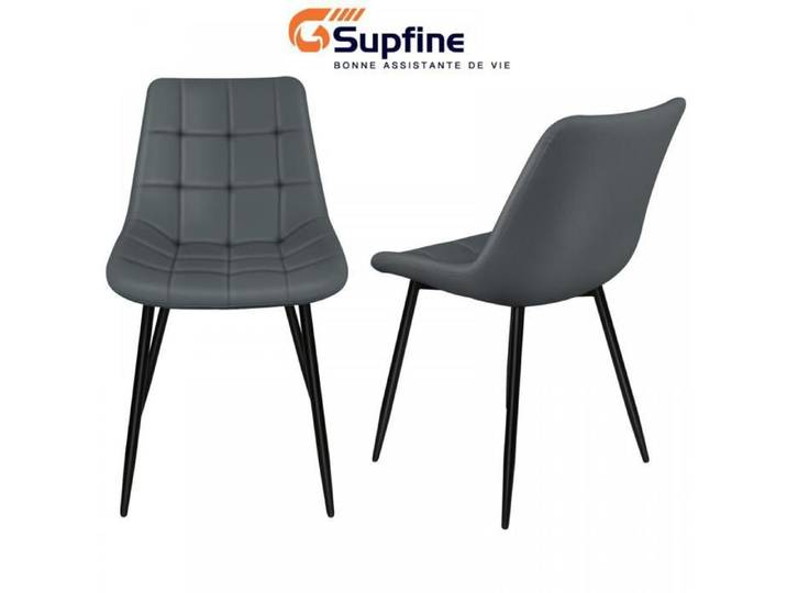 SUPFINE Ensemble de 2 chaises de salle à manger fauteuils des barres d'acier épaissi les pieds ne sont pas sujets