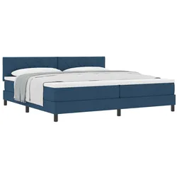 vidaXL Boxspringbett mit Kopfteil Blau 200 x 200 cm Stoff