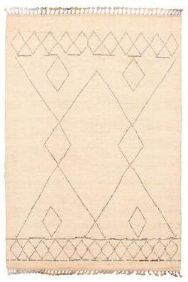 ECARPETGALLERY Hand-knotted Pak Finest Marrakesh Cream Wool Rug - 7'0 x 10'5