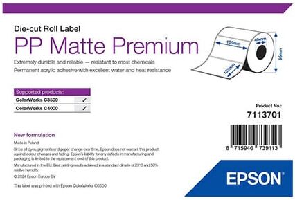 Epson 7113701 Etiqueta mate PP 105 x 152 mm