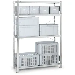 Metallregal CLIP, 230 kg, 2000 x 1300 x 600 mm, Grundregal