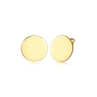 Paar Ohrstecker ELLI "Ohrringe Ohrstecker Geo Kreis Basic Trend Unisex 925er Silber", gold, Ohrringe, Damen, ohne Stein, Silber 925 (Sterlingsilber)