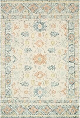 Alexander Home Annabelle Botanical Bloom Hand-Hooked Wool Rug