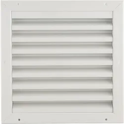 Upmann, Zubehör Belüftungstechnik, Wetterschutzgitter eckig zum Einbauen 295x295 mm Alu weiss RAL 9010