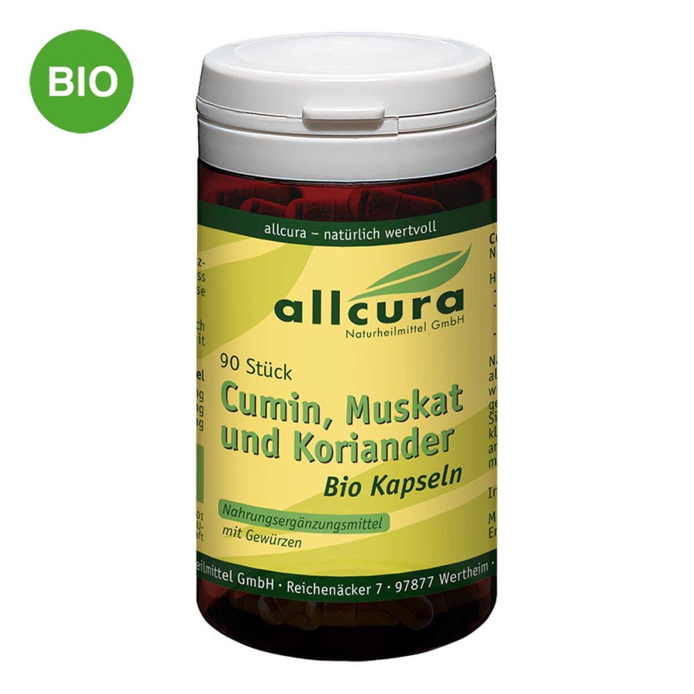 allcura Naturheilmittel GmbH Cumin Muskat Und Koriander Bio Kapseln 19301431