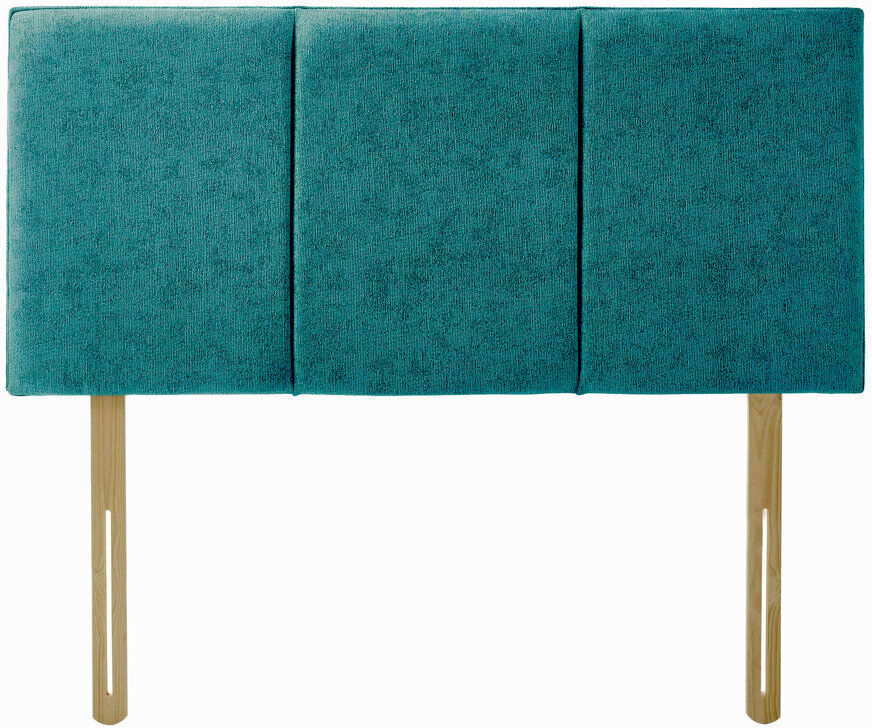 17 Stories Ergys Upholstered Chenille Headboard Chenille/Teal Double (4'6)