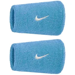 2er Pack NIKE Swoosh Classic Doublewide Schweißbänder 409 - universityblue/white