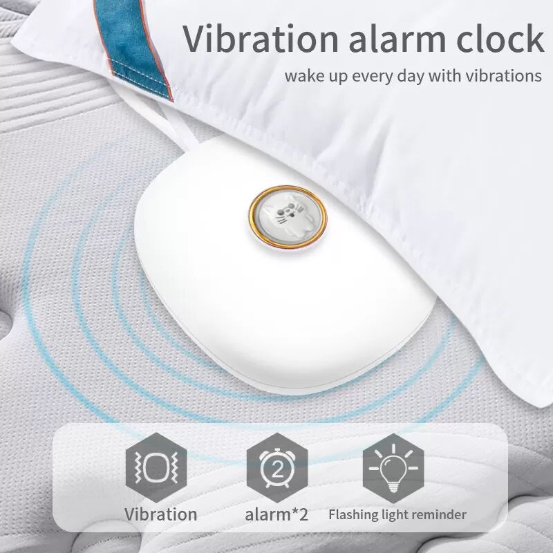 INF Réveil vibrant avec fonction snooze Blanc