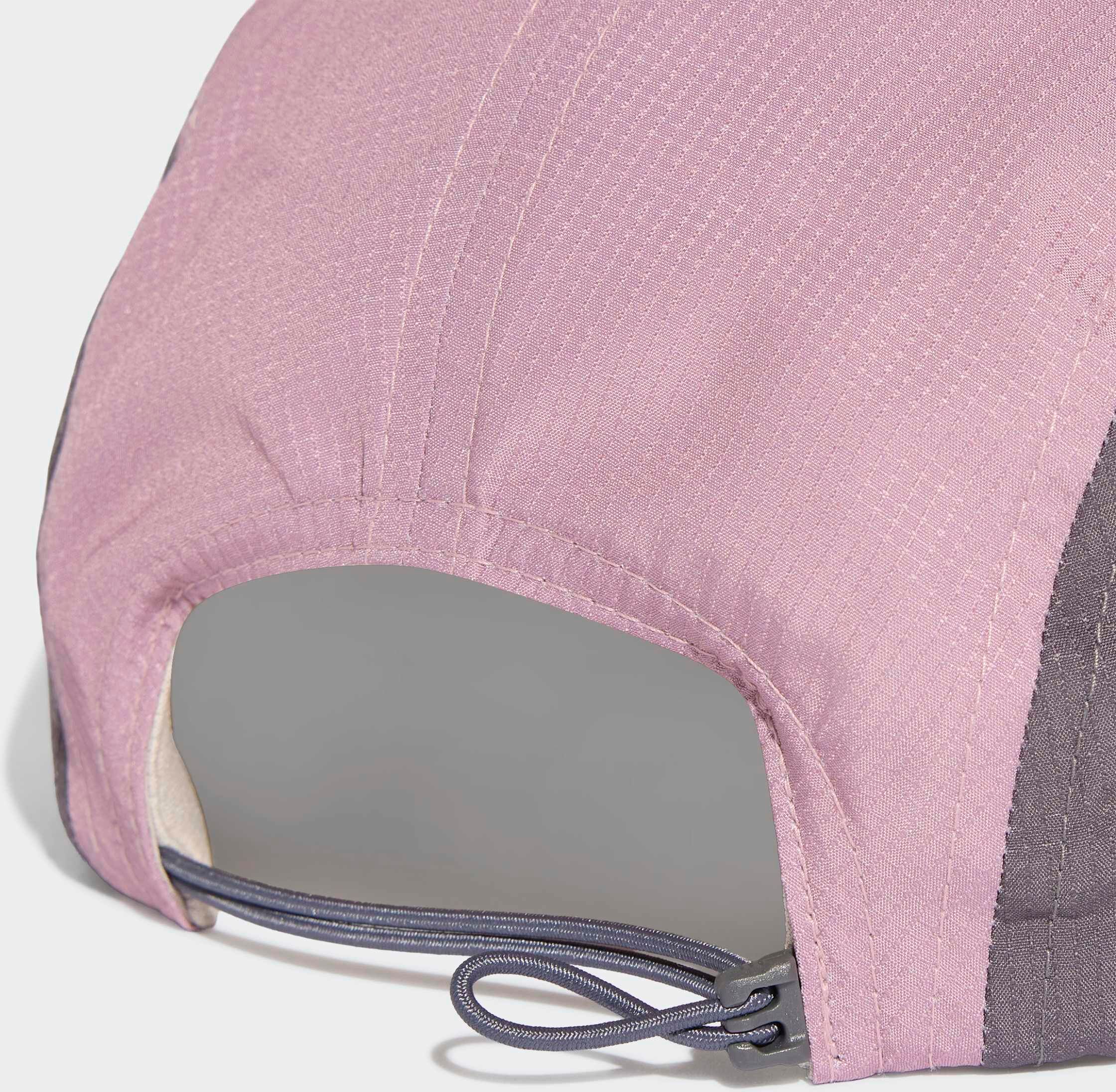 Beanie ADIDAS PERFORMANCE "RUN 5-PANEL CLIMACOOL", rosa (grau five, pure turbo), Obermaterial: 100% Polyester, Mützen Beanie grau five, pure turbo Einheitsgröße