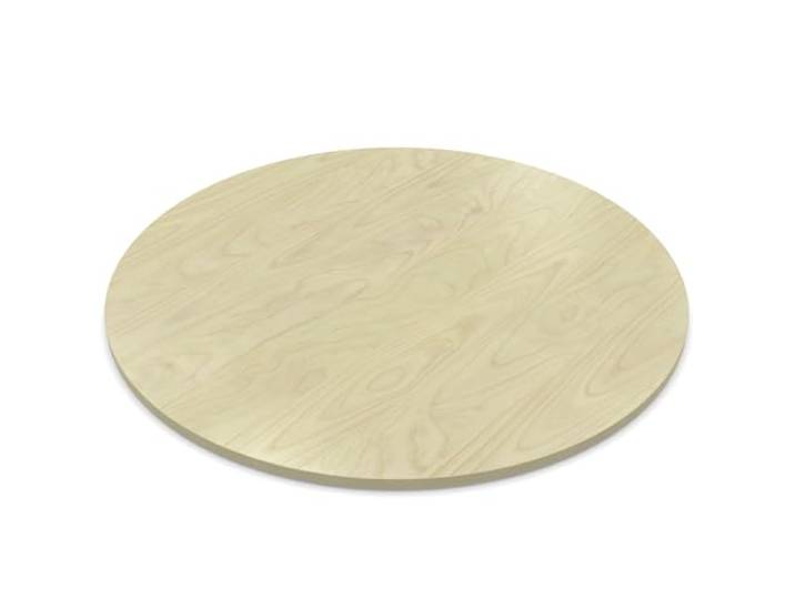AUPROTEC Tischplatte 19mm rund Ø 900 mm Seekiefer Holzplatte melaminharzbeschichtet Spanplatte mit Umleimer ABS Kante Auswahl: 90 cm