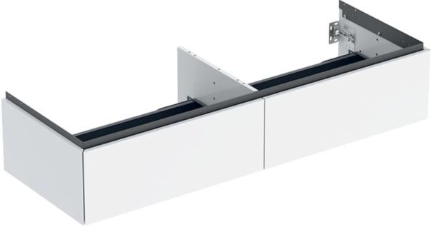 Geberit One Waschtisch-Unterschrank 505076001 133,2x50,4x47cm, 2 Schubladen, weiß/lackiert hochglänzend