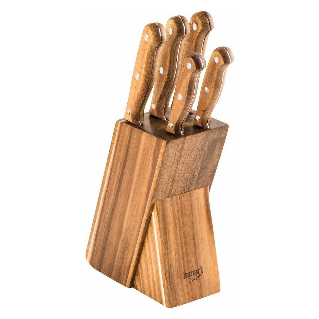 Lamart 5 LT2080 knife set in Wood block (LT2080)