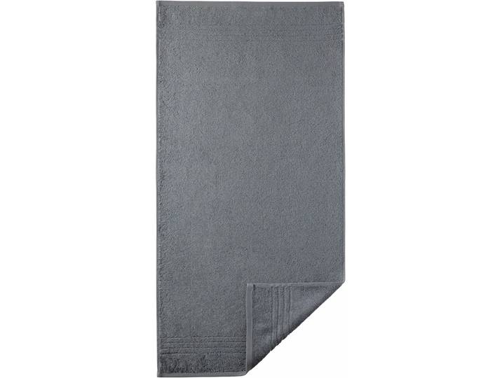 Badetücher EGERIA Madison , grau (dunkelgrau), B:70cm L:140cm, Walkfrottee, Obermaterial: 100% Baumwolle, Handtücher, Badetücher, Uni-Programm mit Streifenbordüre, reine Baumwolle
