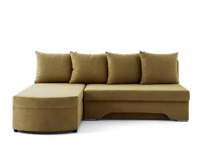 NACANAPA Ecksofa SMART, mit Bettfunktion, Bettzeugkasten, lose Rückenkissen