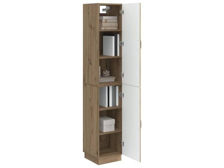 KTHLBRH 2-teiliges Schrank-Set aus Eichenholz Vielseitiges Design, für Innen oder Garten, bewegliche Teile, funktionaler Stil