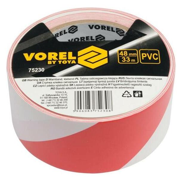 Toya Warnband ROT WEISS 48 mm x 33 m (48 mm) (75230)