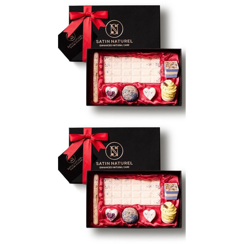 Satin Naturel Bio Badepral.Oasis Geschenkset Frau 2x 2x345 g Kombipackung