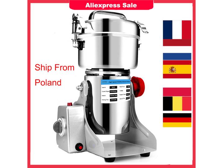 Moulin à Herbes et à Café Mars, 800g, 3000W, pour citrouille Secs, Épices, Médicaments, Blé, Centre Commercial