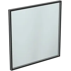 Ideal Standard Conca Spiegel T3967BH 100x3,8x100 cm, eckig, mit Beleuchtung, neutral, Rahmen schwarz