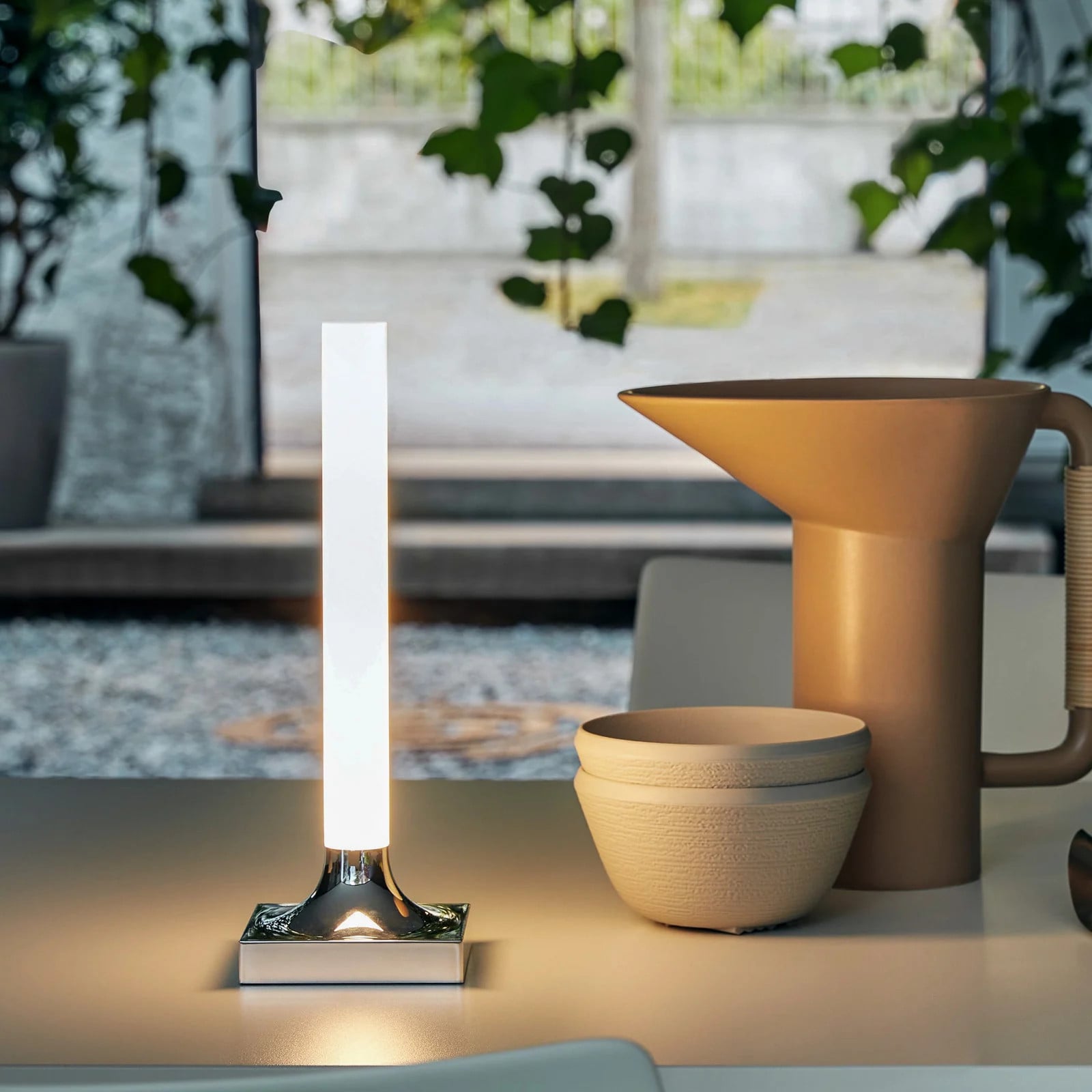 Kartell Goodnight LED Tafellamp met Accu - Chrome