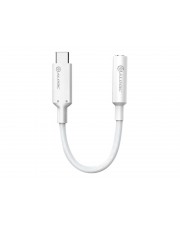 Alogic Elements Pro Adapter USB-C auf Klinkenstecker männlich zu Mini-Stecker weiblich 10 cm weiß aktiver Chip (ELPC35A-WH)