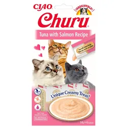 INABA Churu Katzenleckerli mit Thunfisch und Lachsgeschmack 20x14g