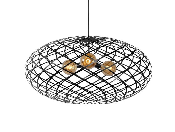 Lucide Hängelampe Wolfram, dimmbar, schwarz, für Wohn- / Esszimmer, Metall, Modern, Pendelleuchte