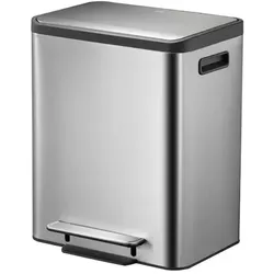 Treteimer EKO EcoCasa Step Bin Mülleimer Edelstahl 30 L rechteckiger Treteimer mit Fingerabdruck fester Beschichtung
