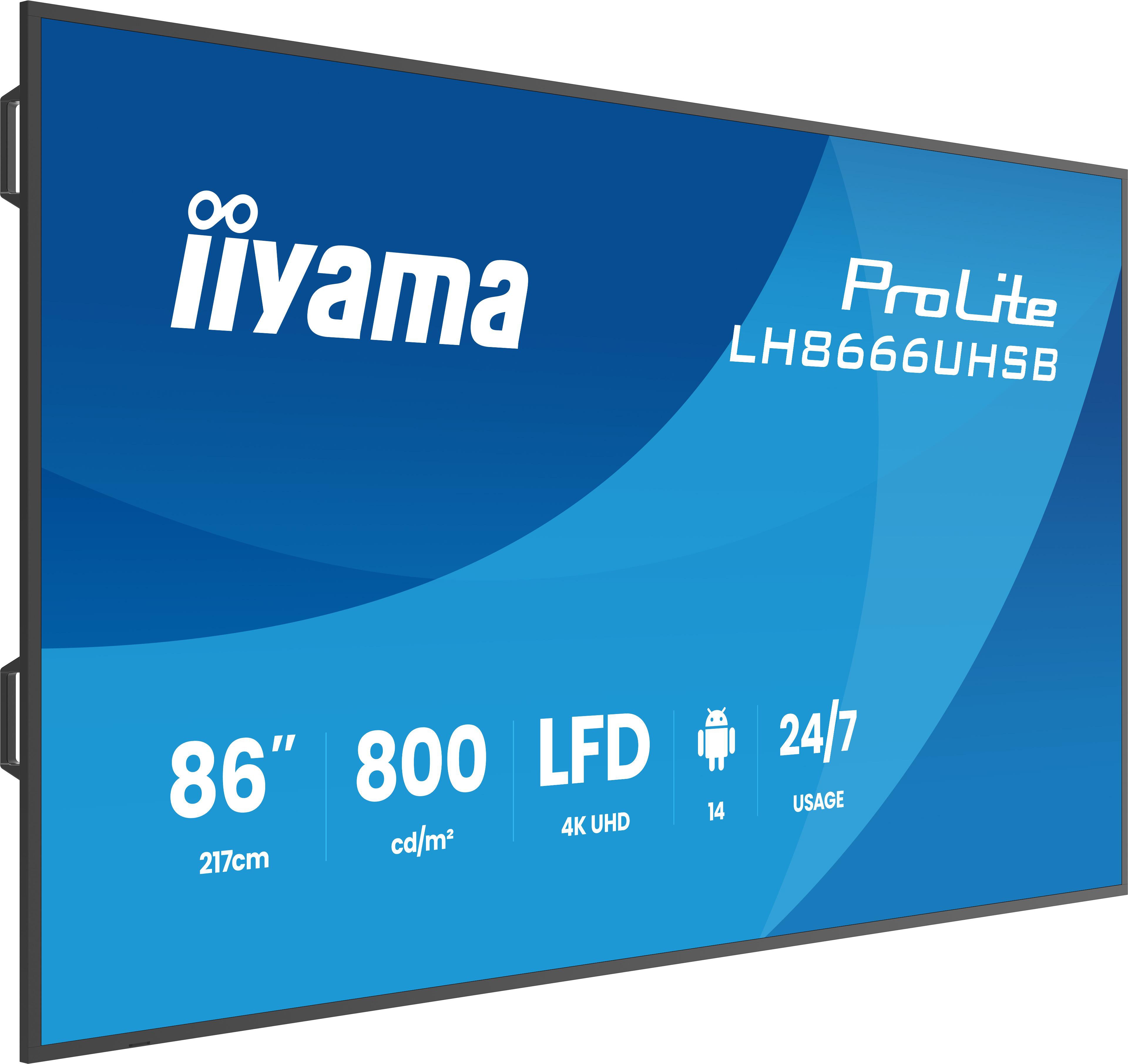 iiyama ProLite LH8666UHSB-B1AG 218cm (86") 4K UHD Monitor