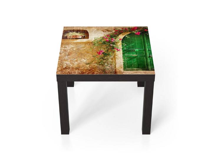 DEQORI Couchtisch 'Blühende Türen', Glas Beistelltisch Glastisch modern