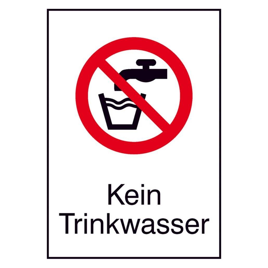 SafetyMarking Verbotsaufkleber "Kein Trinkwasser" rechteckig 10,5 x 14,8 cm (21.A6070)