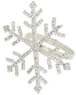 Saro Lifestyle Beaded Snowflake Napkin Ring (Set of 4)
