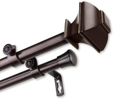 InStyleDesign Eugene Adjustable Double Curtain Rod