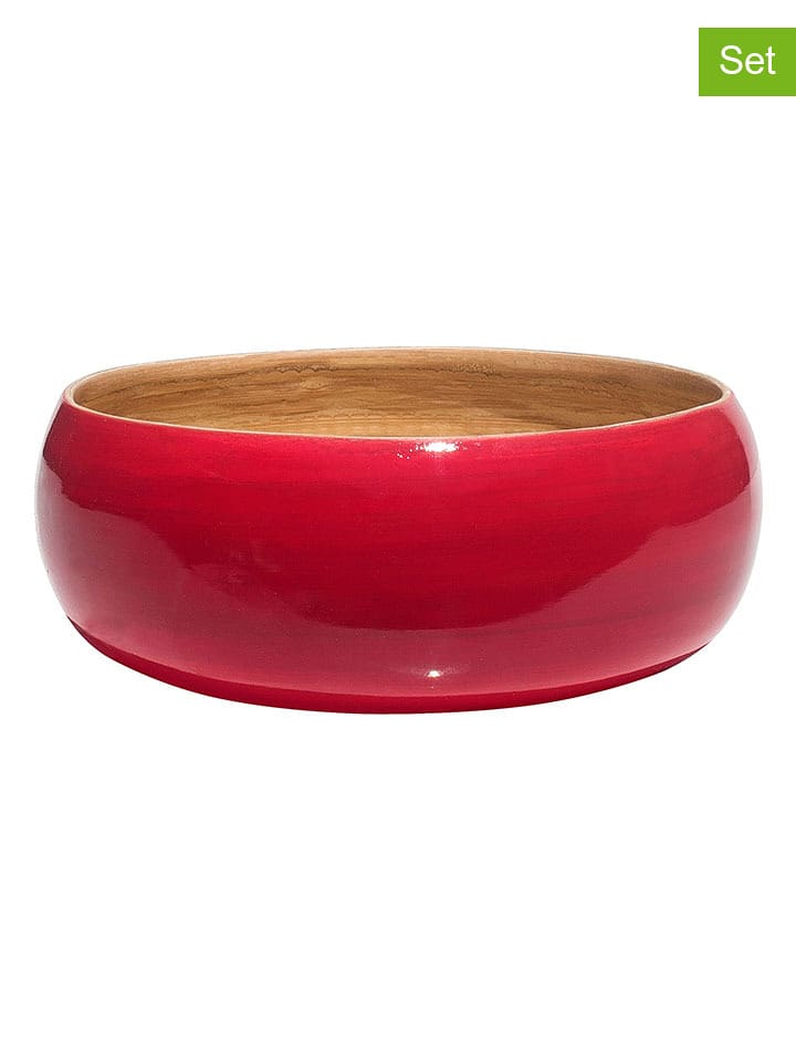 Ibili 2er-Set: Snackschalen in Rot - Ø 15 cm - onesize