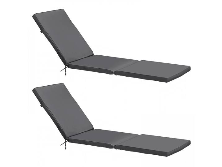 Oviala - Lot de 2 matelas pour bain de soleil unis