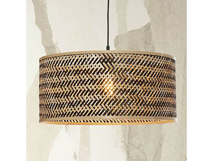 Suspension Java Ø 50cm Multicolore/Beige/Noir Bambou E27