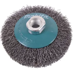 Makita Kegelbürste, 100 mm - gewellt - verzinkter Stahl - M14 - D-39827