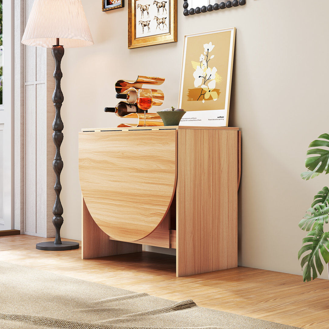 17 Stories Oval Dining Table Natural Wood