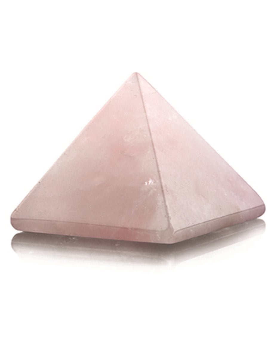 Roze kwarts piramide edelsteen 25 mm