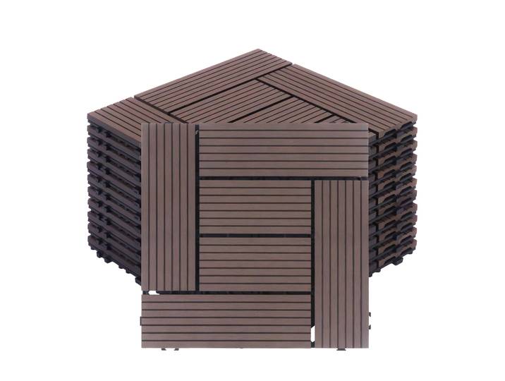 Bodenplatte FINIX 22er Set 30 x 30 cm braun