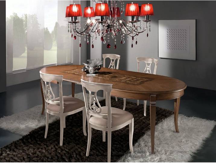 JVmoebel Esszimmerstuhl Eleganter Sessel aus Naturholz mit filigranen Schnitzereien in Grau, Made in Europa