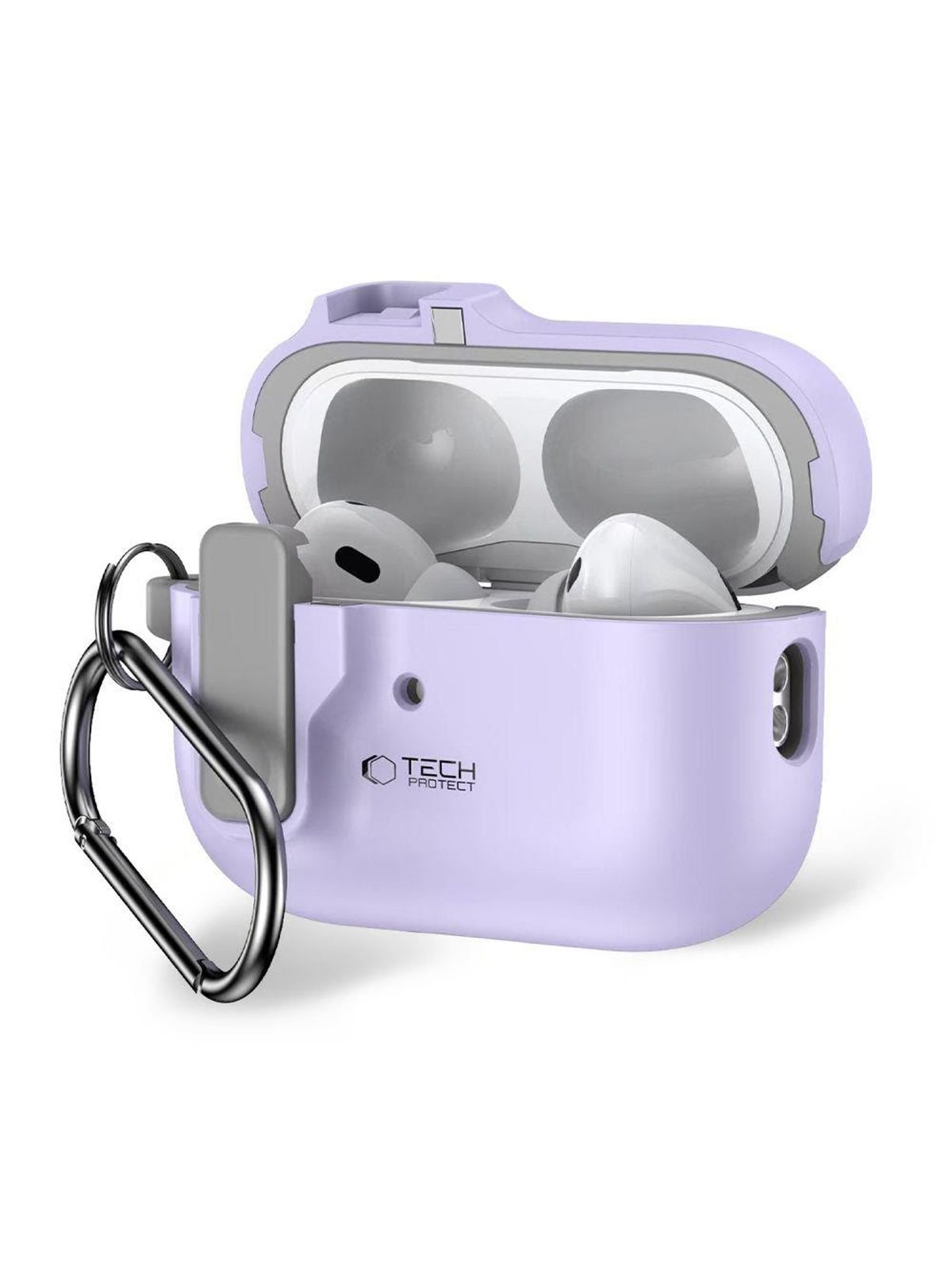 Tech-Protect Slim Hook Case with Carabiner for Apple AirPods Pro 1/2 - Purple