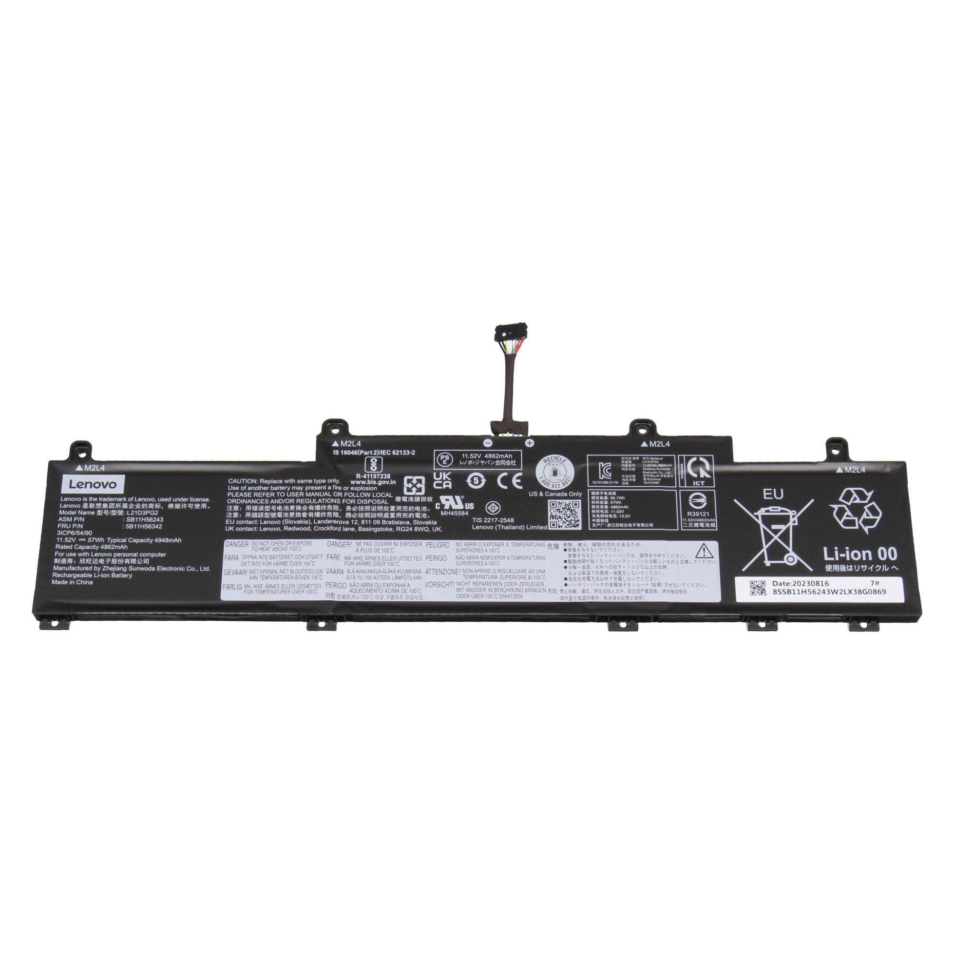 Lenovo BATTERY Internal, 3c 57Wh (3 Zellen, 4948 mAh) (5B11M90007)