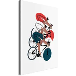 Artgeist, Bilder, Cycling Race. Competitors on a Light Background - Illustration (80 x 120 cm)