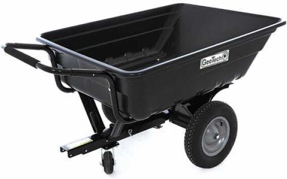 GeoTech TC3080PL - Anhänger für Rasentraktor mit Kunststoffwanne - 121x93 (h 29 cm)