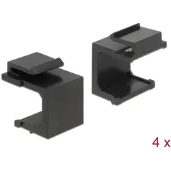 DELOCK Keystone Abdeckung 4 Stk schwarz